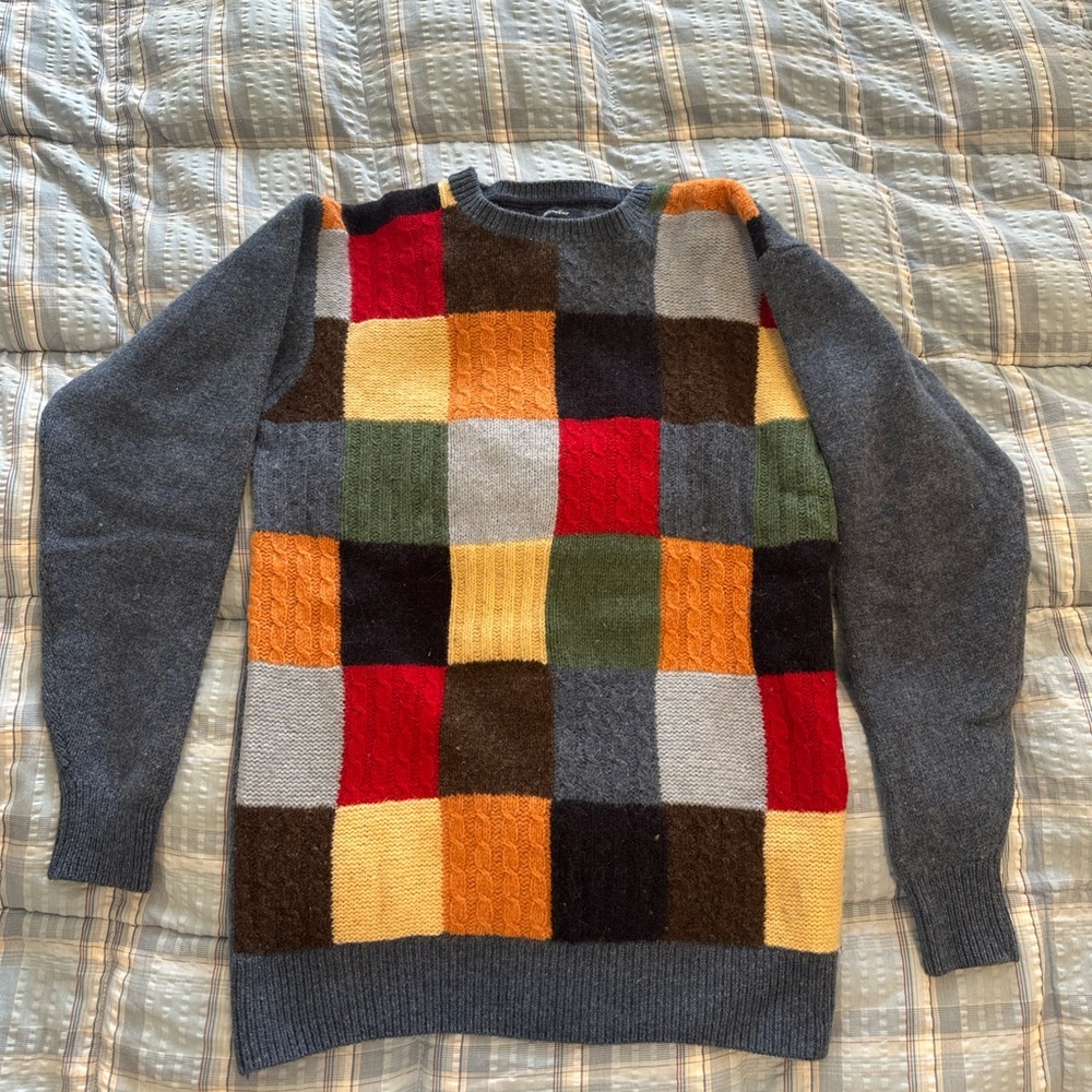 Tommy Hilfiger Multicolor Patchwork Crewneck Sweater